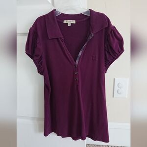 Burberry burgundy polo shirt size L